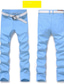 cheap Chinos-Men&#039;s Color Pants Casual Chino Pants Straight Trousers Slim Solid Color