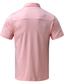 abordables polo clásico-Hombre POLO Camiseta de golf Color sólido Cuello Vuelto Negro Rosa Blanco Casual Diario Manga Corta Abotonar Ropa Moda Casual Transpirable