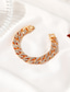 abordables Men&#039;s Trendy Jewelry-Pulsera de cadena de circonia cúbica transparente, tema clásico vintage, pulsera de diamantes de imitación europea personalizada, joyería de oro para regalo, festival diario, pulsera rupa