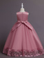 billige Blomsterkjoler-Barn Jente Blomsterjente kjole Kjole Blomsternål i krystall Ermeløs Bryllup Fest Lapper Broderi Elegant Prinsesse Polyester Maksi Blomstret broderikjole Kjole med A-linje Sommer Vår 4-13 år Hvit Gul