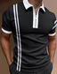 cheap Classic Polo-Men&#039;s Collar Polo Shirt Golf Shirt Sports Designer Punk &amp; Gothic Short Sleeve Wine Black / Red Black / White Black / Gray Green Navy Blue Striped Turndown Going out golf shirts Clothing Clothes