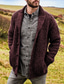 baratos suéter cardigã masculino-Homens Suéter Carregam Tricotar Tricotado Abertura Frontal Final de semana Roupa Inverno Outono Verde Azul S M L