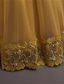 billige Blomsterkjoler-Barn Jente Blomsterjente kjole Kjole Blomsternål i krystall Ermeløs Bryllup Fest Lapper Broderi Elegant Prinsesse Polyester Maksi Blomstret broderikjole Kjole med A-linje Sommer Vår 4-13 år Hvit Gul
