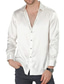 baratos camisas masculinas casuais-Camisa masculina de cor sólida, festa de abertura de cama, blusas de manga comprida, moda casual, confortável, branco, preto, cinza