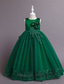 billige Blomsterkjoler-Barn Jente Blomsterjente kjole Kjole Blomsternål i krystall Ermeløs Bryllup Fest Lapper Broderi Elegant Prinsesse Polyester Maksi Blomstret broderikjole Kjole med A-linje Sommer Vår 4-13 år Hvit Gul
