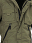 ieftine Jachete Softshell, Fleece &amp; Drumeție-Bărbați Jachete Iarnă Palton de iarnă Jachetă Rezistent la Vânt Cald Stradă Zilnic Concediu Cu Un Nasture Răsfrânt Șic Stradă Casual Sacou Îmbrăcăminte exterioară Culoare solidă Zip complet Buzunar