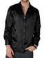 billige mænds fritidsskjorter-herreskjorte ensfarvet turndown fest daglig button-down lange ærmer toppe afslappet mode behagelig hvid sort grå