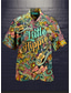 זול חולצות מודפסות לגברים-בגדי ריקוד גברים חולצה דפוס גראפי גוגולות חיה צווארון מתקפל ליציאה חוף 3D שרוול קצר צמרות מעצב הוואי סגנונות חוף A B C / קיץ