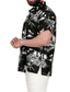 billiga Skjortor med tryck för män-Herr Skjorta Sommarskjorta Bläckmålning Nedvikt Svartvit Gata Ledigt Kortärmad Button-Down Kläder Mode Ledigt Bekväm Strandstil