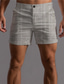 cheap Chino Shorts-Men&#039;s Chino Shorts Shorts 3D Print Pocket Designer Fashion Casual / Sporty Business Casual Daily Micro-elastic Comfort Soft Plaid Lattice Graphic Prints Mid Waist 3D Print Gray M L XL