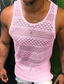 Χαμηλού Κόστους Αμάνικα Μπλουζάκια Γυμναστικής-Ανδρικά Αμάνικη Μπλούζα Φανέλα Συμπαγές Χρώμα Στρογγυλή Ψηλή Λαιμόκοψη Δρόμος Causal Αμάνικο Άριστος Βαμβάκι Καθημερινό Μοντέρνα Αναπνέει Άνετο Λευκό Μαύρο Ανθισμένο Ροζ / Καλοκαίρι / Καλοκαίρι