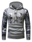 cheap Graphic Hoodies-Men&#039;s Hoodie Sweatshirt Patchwork Print Casual Big and Tall Athletic Graphic Color Block Camouflage Light gray Dark Gray Black 3D Print Hooded Daily Sports Streetwear Long Sleeve Clothing Clothes