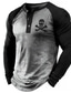 cheap Graphic Sweatshirts-Men&#039;s Unisex Sweatshirt Pullover Color Block Graphic Prints Skull Patchwork Print Casual Daily Sports 3D Print Designer Casual Hoodies Sweatshirts  Gray
