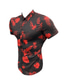 billige Skjorter med tryk til mænd-Herre Skjorte Trykt mønster Grafisk Aftæpning Gade Daglig 3D Knap ned Kortærmet Toppe Designer Afslappet Mode Bekvem Sort og Rød