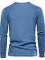 abordables henley básica-Hombre Henley Shirt Sudadera Azul vaquero Verde Trébol Color Caquí Naranja Marrón Manga Larga Ropa Algodón Esencial Waffle / Invierno / Pulóveres