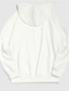 cheap Basic Hoodie Sweatshirts-Men&#039;s Hoodie Sweatshirt Hoodie Pocket Streetwear Casual Graphic White Black Hot Stamping Hooded Daily Holiday Going out Long Sleeve Clothing Clothes Regular Fit