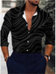 tanie Męskie koszule z nadrukiem-nowy produkt transgraniczny wiosenny i jesienny nadruk lekka biznesowa szczupła górna plisa spersonalizowany projekt męska koszula z długimi rękawami