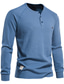 Недорогие базовый хенли-Европейский размер, трансграничная осенне-зимняя мужская рубашка с воротником Генри, футболка с длинными рукавами, мужская однотонная мужская футболка с внешней торговлей