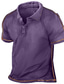abordables poteaux tout-terrain-Homme POLO T Shirt golf Couleur unie Col rabattu Vert Bleu Violet Gris Noir Extérieur Plein Air Manches courtes Bouton bas Vêtement Tenue Mode Design Casual Respirable / Eté / Printemps / Eté