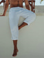 cheap Sweatpants-Men&#039;s Straight Sweatpants Trousers Drawstring Elastic Waist Fashion Classic Sports Casual Daily Streetwear Micro-elastic Cotton Blend Comfort Breathable Soft Solid Color Mid Waist White Khaki S M L