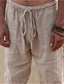 tanie Spodnie dresowe-Męskie Moda Klasyczny Prosta Spodnie dresowe Spodnie Ściągana na sznurek Elastyczny pas Spodnie Codzienny Streetwear Średnio elastyczny Jednokolorowe Mieszanka bawełny Komfort Oddychający Średni Talia