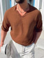 abordables camisas casuales de los hombres-Camisa casual para hombre top color sólido media manga ropa de calle diaria vacaciones playa vacaciones verano camisa cómoda luz suave