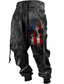 Χαμηλού Κόστους Στρατιωτικά παντελόνια-Ανδρικά Παντελόνια με τσέπες Αθλητικές Φόρμες Τζόγκκερ Παντελόνια Κορδόνι Πλαϊνές τσέπες Κορδέλα Γραφική Αμερικάνικη σημαία Άνεση Αναπνέει Causal Καθημερινά Streetwear Μείγμα Βαμβακιού Terry