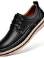 رخيصةأون أحذية أوكسفورد للرجال-رجالي أوكسفورد أحذية رسمية الأعمال التجارية كاجوال مناسب للبس اليومي الأماكن المفتوحة المشي PU أسود بني الخريف الصيف
