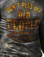 tanie T-shirty 3D męskie-Męskie Podkoszulek Długi rękaw Graficzny Hasło reklamowe Nadruk Półgolf Ulica Codzienny Odzież Odzież Codzienny Moda Szary