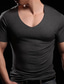 ieftine Tricouri casual pentru bărbați-Bărbați Tricou Simplu În V Stradă Concediu Manșon scurt Îmbrăcăminte Modă Designer Casual Comfortabil