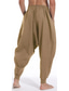 cheap Linen Pants-Men&#039;s Joggers Trousers Summer Pants Baggy Casual Pants Drawstring Elastic Waist Plain Comfort Breathable Casual Daily Streetwear 100% Cotton Sports Fashion Black Navy Blue Micro-elastic