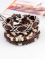 cheap Men&#039;s Trendy Jewelry-3pcs Men&#039;s Loom Bracelet Braided Lucky Personalized Stylish Fashion Holiday Casual / Sporty Leather Bracelet Jewelry Brown For Gift Holiday Prom Birthday Festival