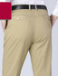 お買い得  チノパン-男性用 スーツ パンツ ズボン パンツ クラシック 純色 平織り 履き心地よい ソフト 全長 フォーマル ビジネス スタイリッシュ フォーマル ターメリック ブラック ハイウエスト 伸縮性あり