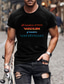 ieftine Tricouri 3D Bărbați-Bărbați Tricou Designer Vară Manșon scurt Imprimeu Grafic Scrisă Imprimeu Stil Nautic Stradă Zilnic Imprimeu Îmbrăcăminte Îmbrăcăminte Designer Casual Epocă Negru
