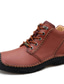 Χαμηλού Κόστους Ανδρικές Μπότες-Ανδρικά Μπότες Καθημερινό Βρετανικό Καθημερινά ΕΞΩΤΕΡΙΚΟΥ ΧΩΡΟΥ Δερμάτινο Σκούρο Κόκκινο Μαύρο Καφέ Φθινόπωρο Χειμώνας Άνοιξη