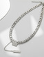 abordables Men&#039;s Trendy Jewelry-1 PC Collares con colgantes For Hombre Mujer Calle Regalo Diario Titanio Acero Apilable Suerte