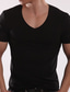 preiswerte Lässige T-Shirts für Herren-Herren T Shirt Glatt V Ausschnitt Strasse Festtage Kurzarm Bekleidung Modisch Designer Casual Komfortabel