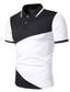 billiga klassisk polo-Herr POLO Shirt Golftröja Ledigt Mjukt Andningsfunktion Kortärmad Svart Grå Vit Färgblock Nedvikt Ledigt Dagligen Kläder Kläder Ledigt Mjukt Andningsfunktion