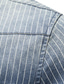 baratos camisa grossa masculina-Jaqueta masculina jaqueta jeans regular casaco de bolso azul marinho azul claro azul casual queda diária com zíper gola regular