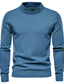 Χαμηλού Κόστους ανδρικό πουλόβερ πουλόβερ-ανδρικό πουλόβερ πουλόβερ πουλόβερ με ραβδώσεις πλεκτό cropped πλεκτό μονόχρωμο ζιβάγκο κομψό βασικό καθημερινό διακοπές φθινόπωρο χειμώνα μαύρο μπλε m l xl / μακρυμάνικο