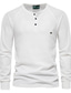 tanie podstawowy henley-europejski rozmiar transgraniczny jesień i zima męska najniższa koszula henry collar koszulka z długimi rękawami męska jednolity kolor handel zagraniczny męska koszulka