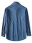 levne Tlusté košile-pánská manšestrová košile jednobarevná turndown street denní topy s dlouhým rukávem ležérní móda pohodlné světle fialová modrá růžová zima podzim jaro teplá kapsička