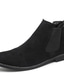 abordables Botas de hombre-Hombre Botas Británico Exterior Zapatos de Paseo PU Negro Gris Caqui Invierno