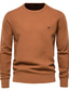cheap Men&#039;s Pullover Sweater-Men&#039;s Pullover Sweater Jumper Ribbed Knit Cropped Knitted Solid Color Crew Neck Stylish Basic Daily Holiday Fall Winter Red Brown Black S M L / Long Sleev