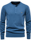 levne pánský pulovrový svetr-Pánské Svetr Plést Tričkový Podzim zima Čokoládová barva Hvězdná modrá S M L / Dlouhý rukáv