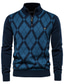 Недорогие мужской пуловер-свитер-2021 осенний новый британский мужской свитер с длинными рукавами на молнии, повседневный модный мужской свитер европейского размера