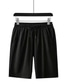 זול מכנסיים קצרים יומיומיים-בגדי ריקוד גברים שורטים מכנסיים קצרים מזדמנים שרוך כיס קדמי צבע אחיד באורך הברך יומי אופנתי מקרי / ספורטיבי שחור לבן
