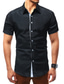 Χαμηλού Κόστους Επίσημα πουκάμισα-Ανδρικά Πουκάμισο Καλοκαιρινό πουκάμισο Συμπαγές Χρώμα Απορρίπτω Μαύρο και Κόκκινο Μαύρο / Άσπρο Λευκό Βαθυγάλαζο Θαλασσί Μεγάλα Μεγέθη Causal Κοντομάνικο Μπλοκ χρωμάτων Ρούχα