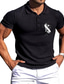 cheap Knit Polo Sweater-Men&#039;s Polo Shirt Knit Polo Sweater Outdoor Work Turndown Button Short Sleeve Casual Slim Fit Solid Color Cross Button Front Summer Spring Fall Regular Fit Black White Wine Navy Blue Khaki Light Grey