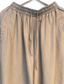 Χαμηλού Κόστους λινό παντελόνι-Ανδρικά Τζόγκκερ Παντελόνια Καλοκαίρι παντελόνι Σακουλιασμένος Casual παντελόνι Κορδόνι Ελαστική μέση Σκέτο Άνεση Αναπνέει Causal Καθημερινά Streetwear 100% Βαμβάκι Αθλήματα Μοντέρνα Μαύρο Βαθυγάλαζο
